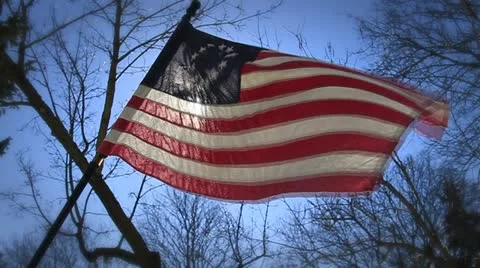 Betsy Ross Flag Stock Footage