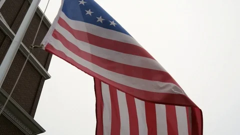 Betsy Ross Flags Slo-Mo Video stock 111923819