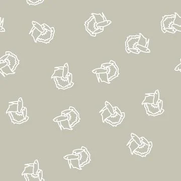 Betta fish line seamless pattern Illustrazione stock