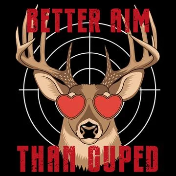 Better Aim Than Cupid Stock Illustration