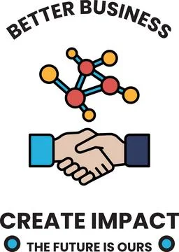 Better business create impact Stock Illustration