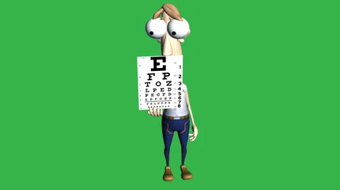 Better Get Your Eyes Checked (Animation): Matte + Loop Video stock 60446361