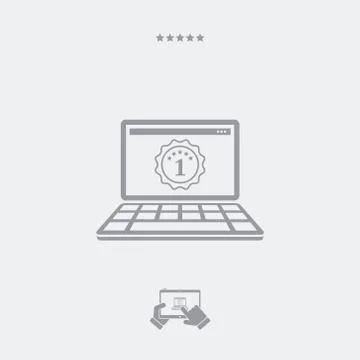 Better laptop flat icon Ilustração Stock