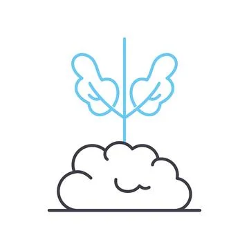 Better learning line icon, outline symbol, vector illustration, concept sign Illustrazione stock