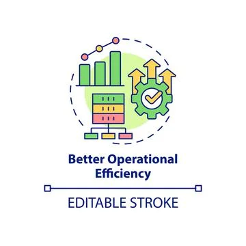 Better operational efficiency concept icon Stock Illustration