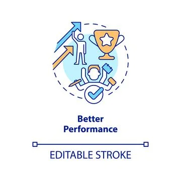Better performance concept icon Stock Illustration