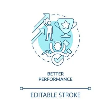 Better performance turquoise concept icon Stock Illustration