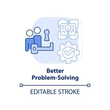 Better problem-solving light blue concept icon 库存插图