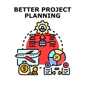 Better project planning process management and strategic development Stock Illustration