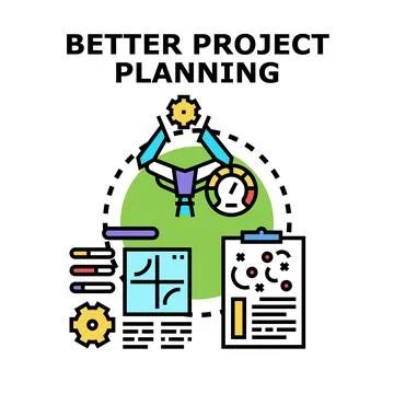 Better project planning process vector concept 库存插图