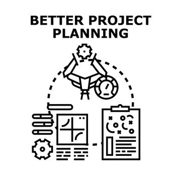 Better project planning process vector concept Stock Illustration