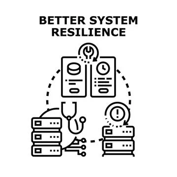 Better system resilience ensuring reliable data operations Illustrazione stock