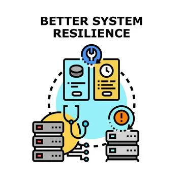Better system resilience ensuring reliable data operations Illustrazione stock