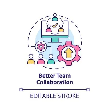 Better team collaboration concept icon Stock Illustration