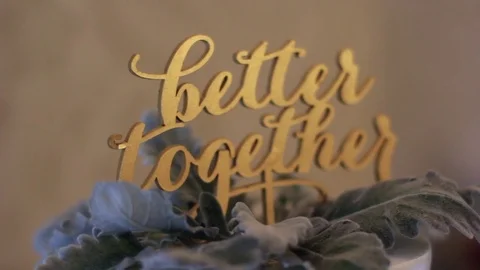 Better Together Cake Topper Stock Footage 71495170