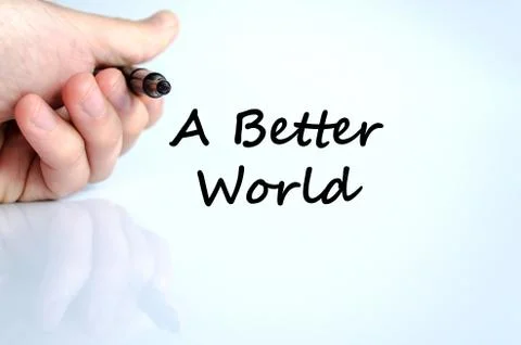 A better world text concept Stock Photos