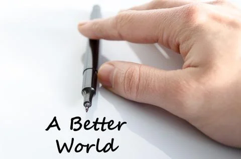A better world text concept Stock Photos