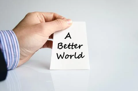 A better world text concept Stock Photos