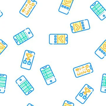 Betting On Gambling Vector Seamless Pattern 스톡 일러스트