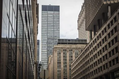 Between the blocks in New York Stock Photos