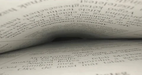 Between book pages probe lens camera movement Stock Footage 143646533