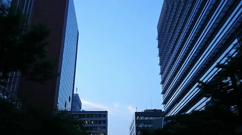 Between buildings in slow motion Stock Footage 63637410