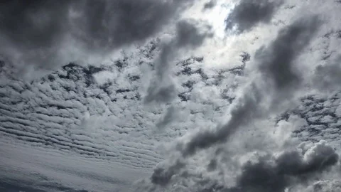 Between clouds. Two Layer of Clouds time lapse 库存影片 84073990