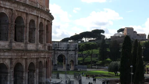 Between the Colosseum and the Imperial Forums, Rome, Italy - 4k - ProRes Stock Footage 146025800