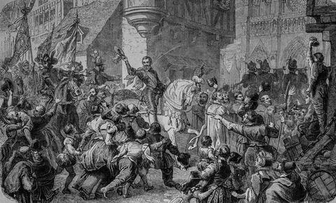 Between De Henri IV A Paris 193, Publisher Lahur 1883 스톡 일러스트