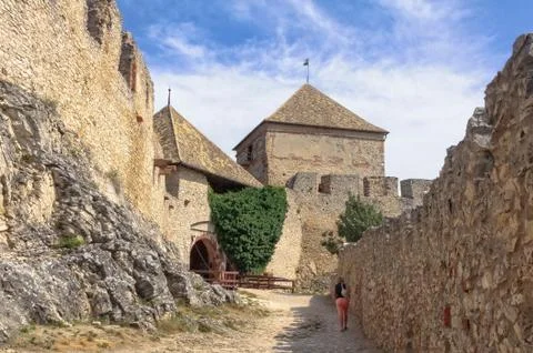 Between the external and internal walls of the castle - Sumeg Stock Photos