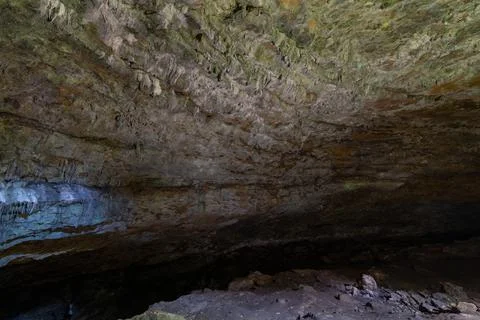 Between heaven and hell concept. The stair cave near Lovech, Bulgaria. Stock Photos