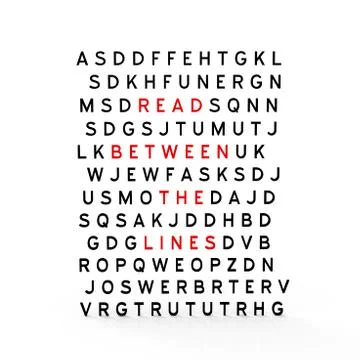 Between the lines Stock Illustration