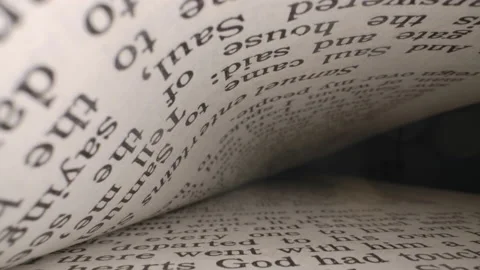 Between the pages of a bible Stock Footage 145154014