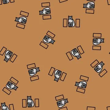 Between preposition english vector seamless pattern Ilustração Stock