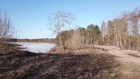 Between the quarry and the river Western Dvina Stock Footage 105155002