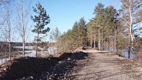 Between the quarry and the river Western Dvina Stock Footage 105155200