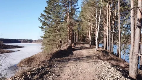 Between the quarry and the river Western Dvina Stock Footage 105155354