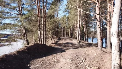 Between the quarry and the river Western Dvina Stock Footage 105155431