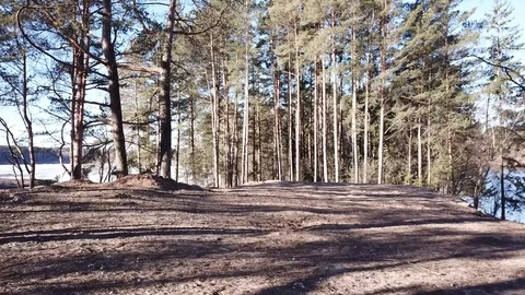 Between the quarry and the river Western Dvina Stock Footage 105155567