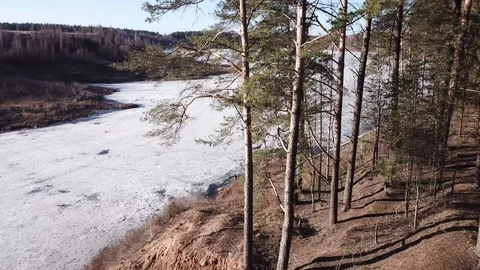 Between the quarry and the river Western Dvina Stock Footage 105155609