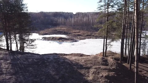 Between the quarry and the river Western Dvina Stock Footage 105155928