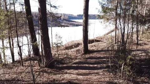Between the quarry and the river Western Dvina Stock Footage 105155958