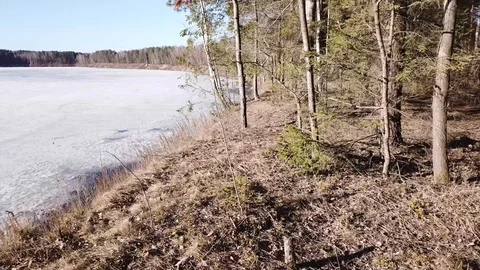 Between the quarry and the river Western Dvina Stock Footage 105156354