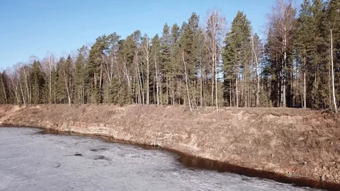 Between the quarry and the river Western Dvina Stock Footage 105156423