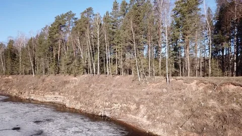 Between the quarry and the river Western Dvina Stock Footage 105156458