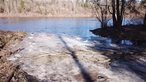 Between the quarry and the river Western Dvina Stock Footage 105157056