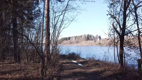 Between the quarry and the river Western Dvina Stock Footage 105157395