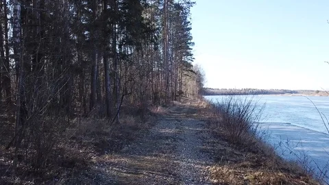 Between the quarry and the river Western Dvina Stock Footage 105157440