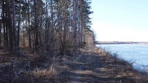 Between the quarry and the river Western Dvina Stock Footage 105157497