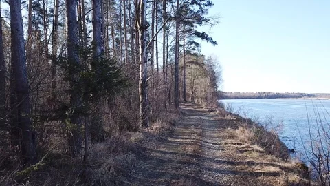 Between the quarry and the river Western Dvina Stock Footage 105157610